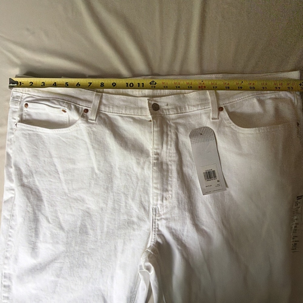 Levi's 541 Athletic Taper Jeans Mens 46x28 Big & Tall White Stretch NWT - Picture 10 of 12
